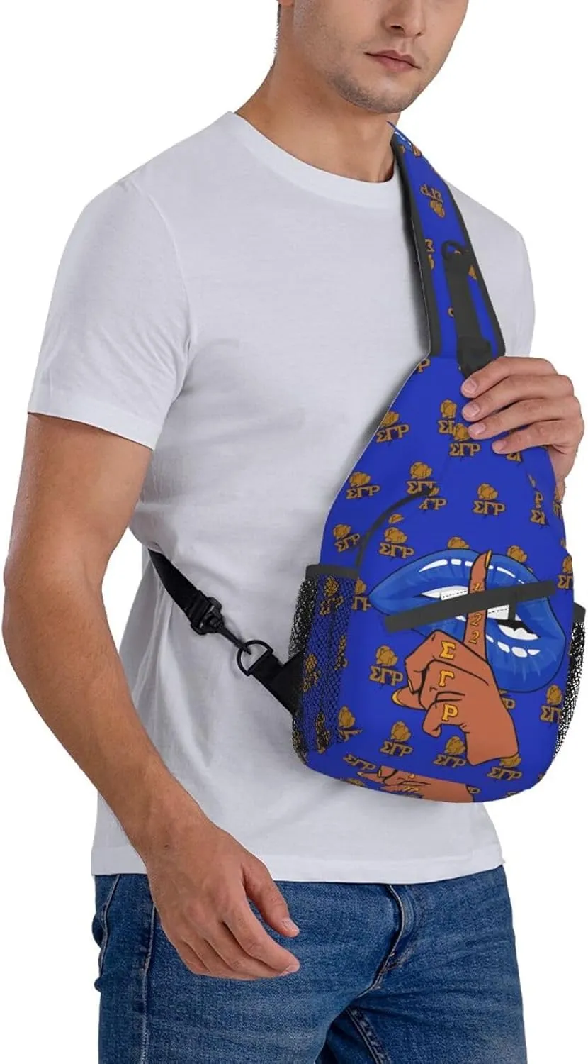 Sling Bag for Women Sorority Gifts Lightweight Crossbody Daypack with Adjustable Chest Bag for Sports Travel, Hiking