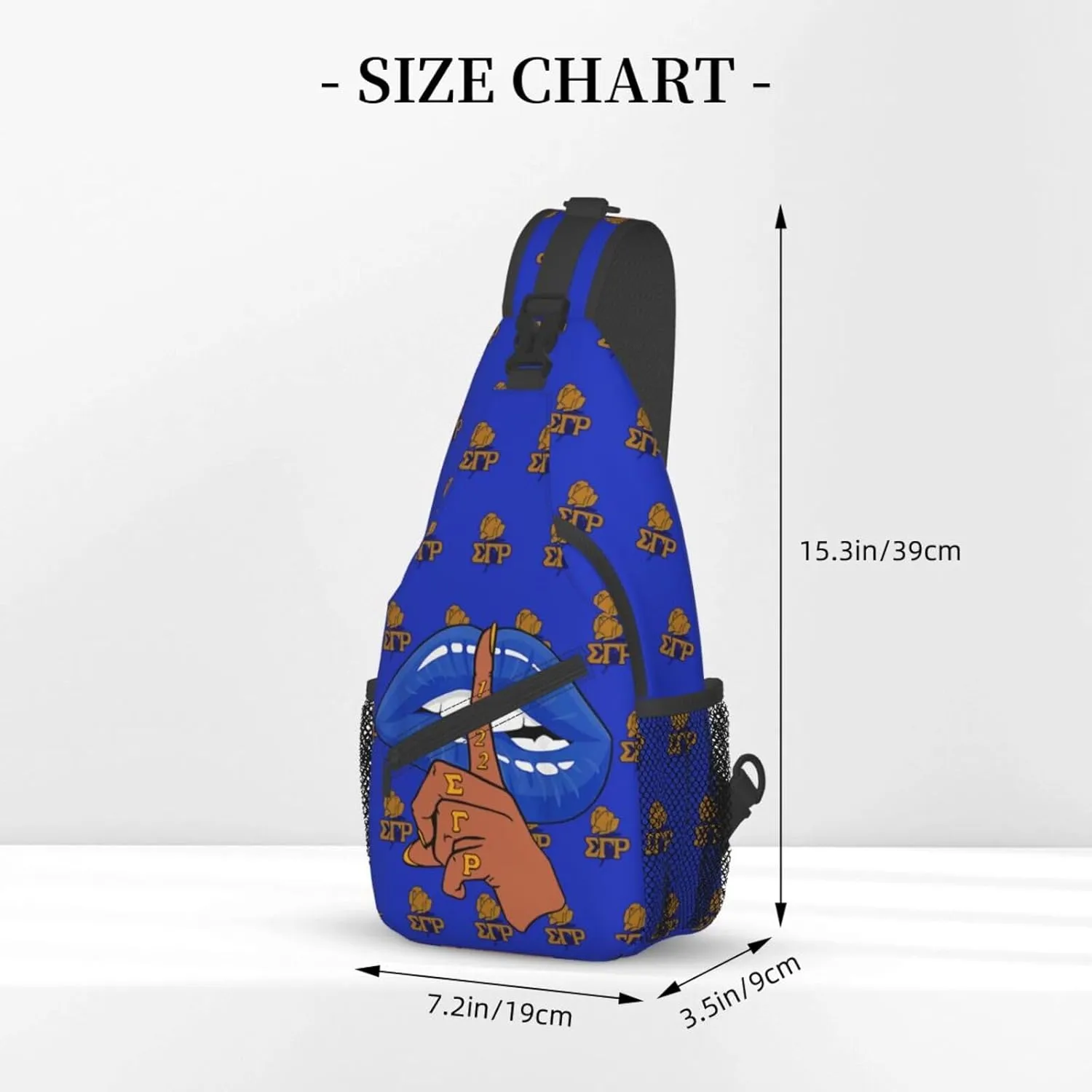 Sling Bag for Women Sorority Gifts Lightweight Crossbody Daypack with Adjustable Chest Bag for Sports Travel, Hiking