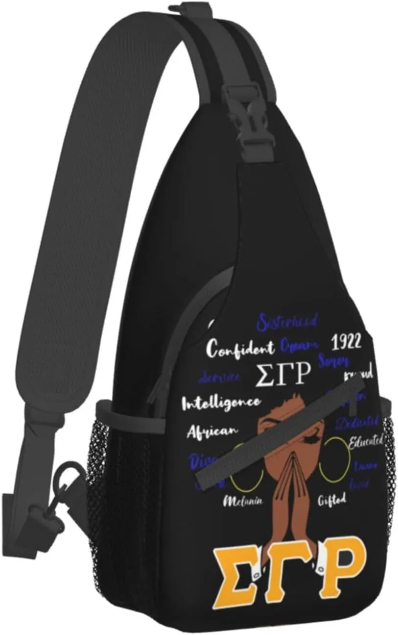 Sling Bag for Women Sorority Gifts Lightweight Crossbody Daypack with Adjustable Chest Bag for Sports Travel, Hiking