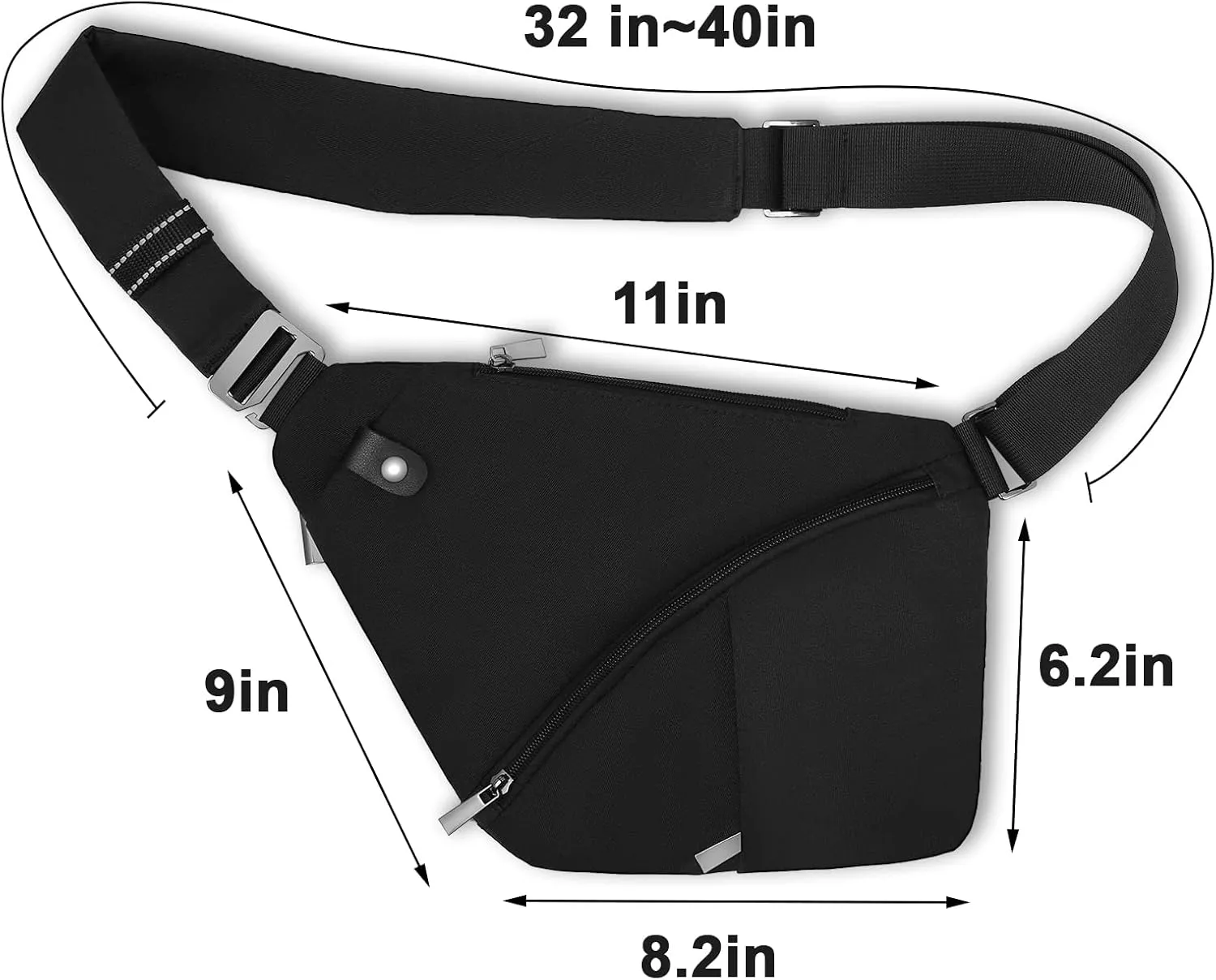 Sling Bag Light Thin Chest Shoulder Bag Water Resistant Anti Theft Shoulder Crossbody Bag for Men and Women
