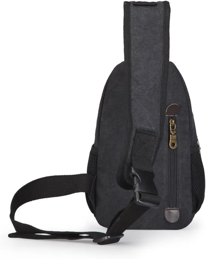 Sling Bag Pack Canvas Shoulder Sling Backpack Small Crossbody Chest Bag for ipad mini
