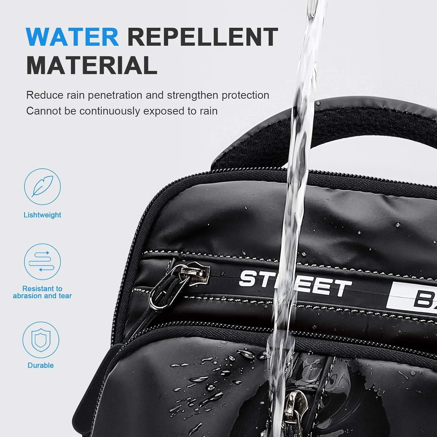 Small Black Sling Crossbody Bag for Men Women, Tactical Backpack Shoulder Daypack Mini Anti-Theft Motorcycle Chest Bags, Small One Strap Backpack for Casual Travel Hiking Outdoor Sports