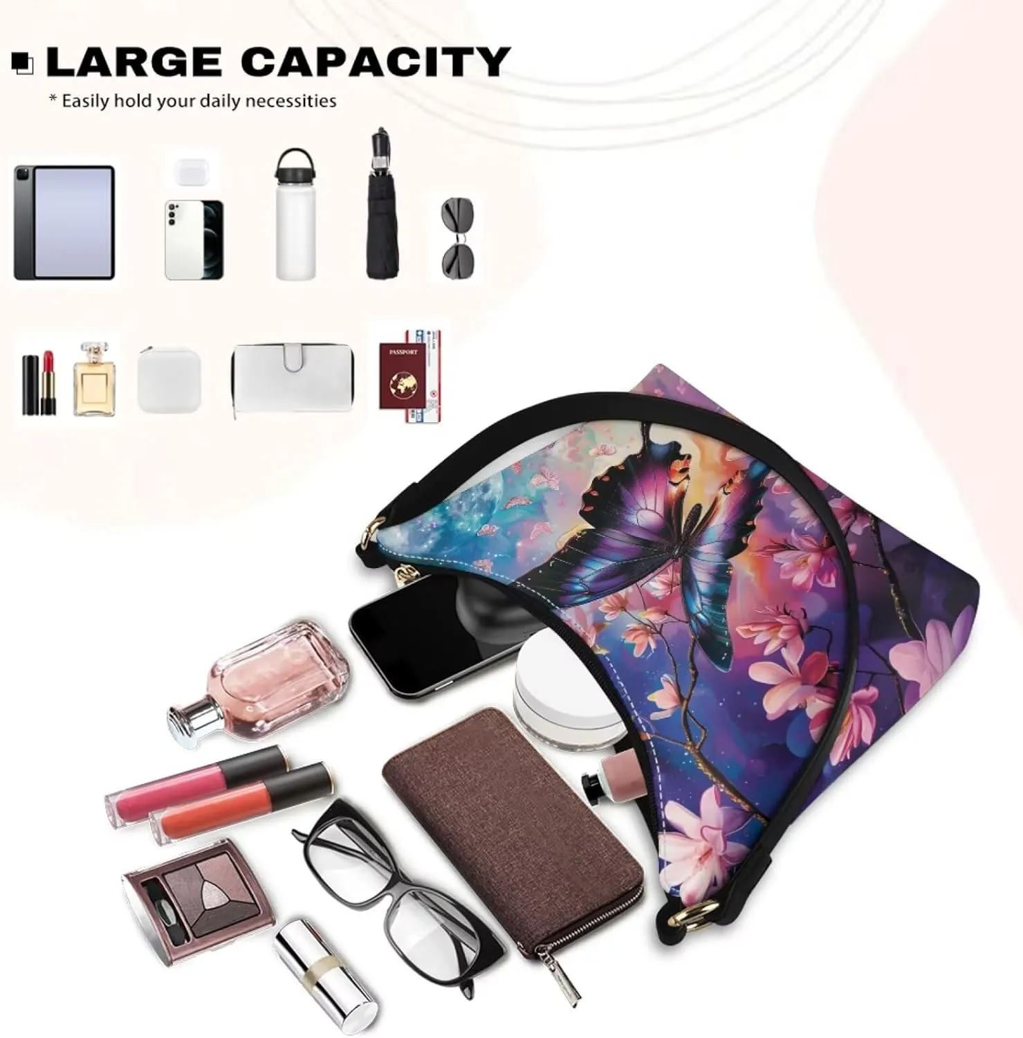 Small Crescent Shoulder Bags Purses for Women Soft Underarm Purse Hobo Tote Handbag