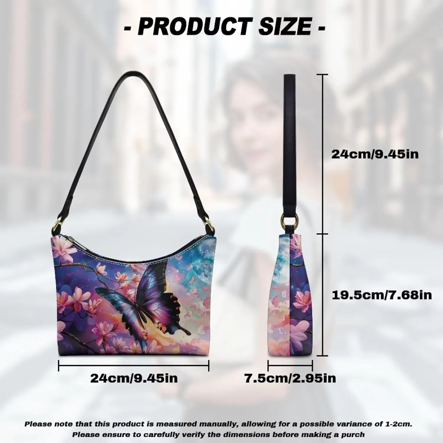 Small Crescent Shoulder Bags Purses for Women Soft Underarm Purse Hobo Tote Handbag