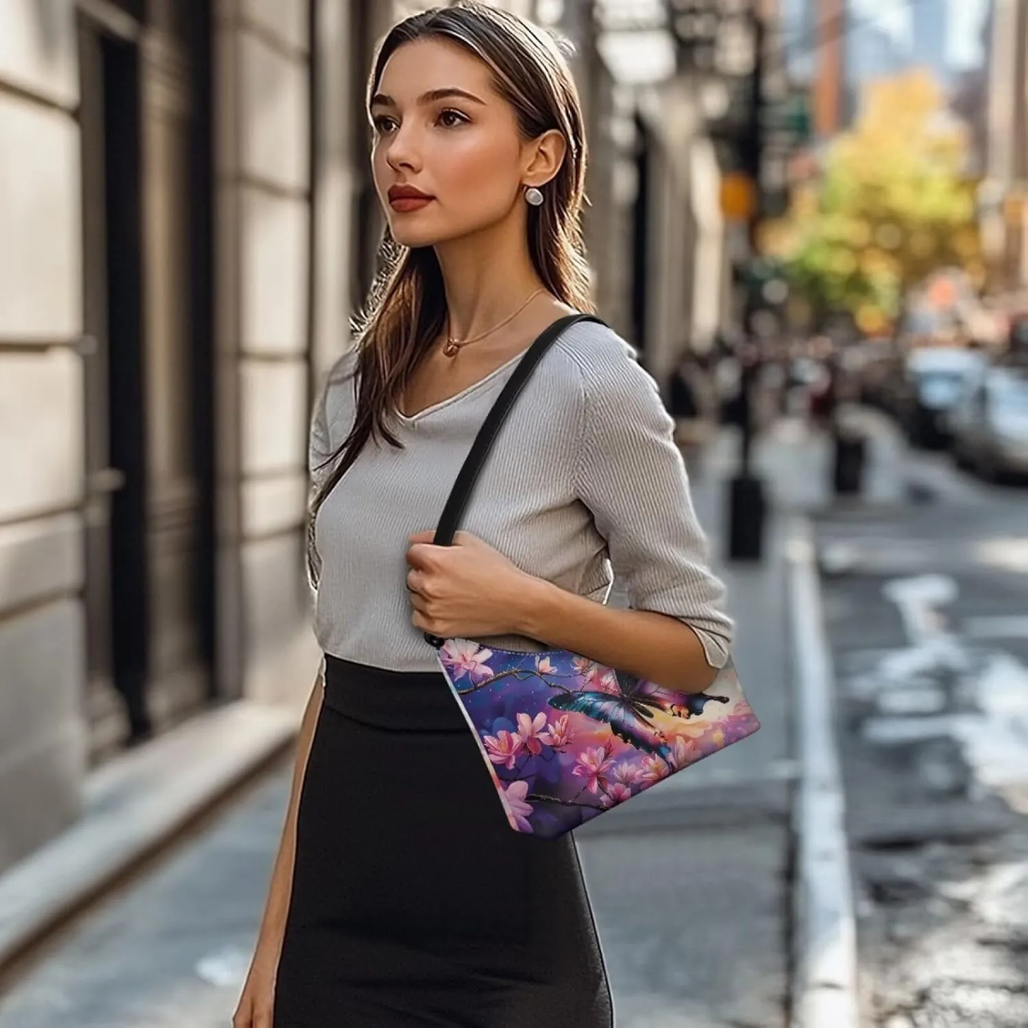 Small Crescent Shoulder Bags Purses for Women Soft Underarm Purse Hobo Tote Handbag