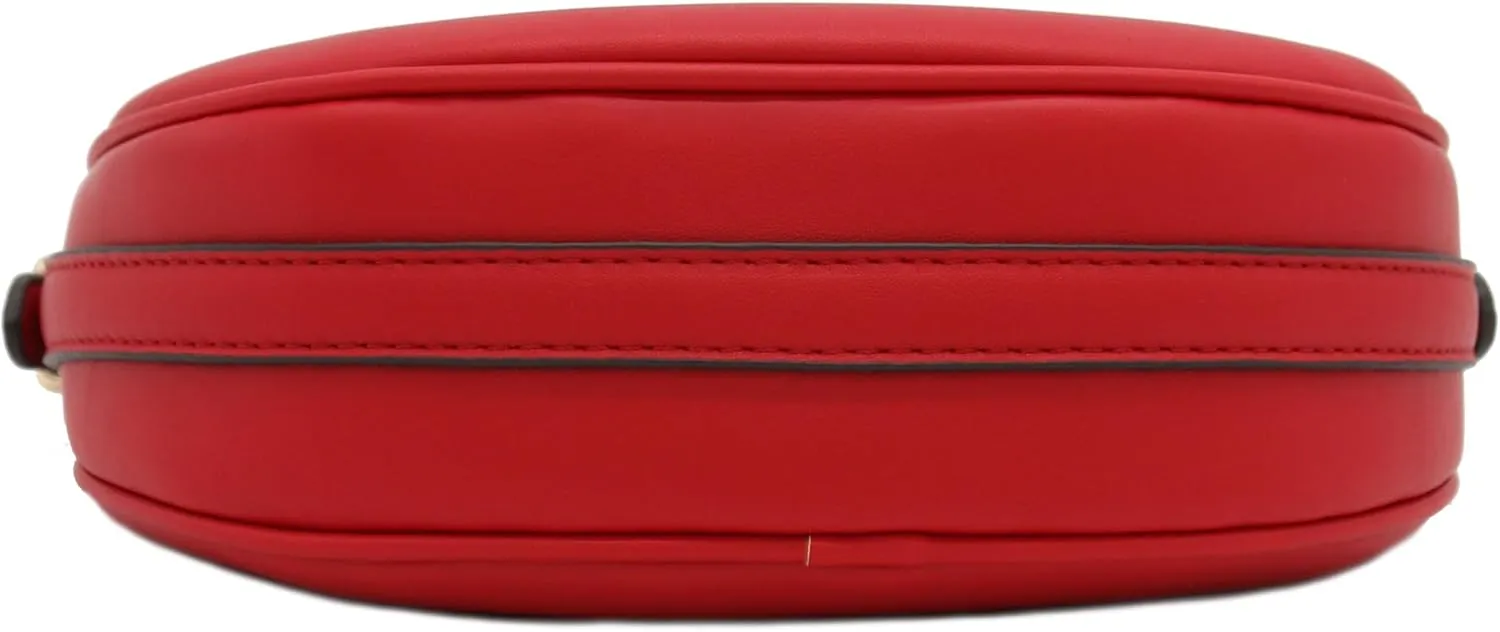 Small Crescent Smooth Faux Leather Underarm Shoulder Bag