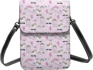 Small Crossbody Bags for Women, Leather No Drama Llama Cell Phone Cross Body Bag Wallet Purses