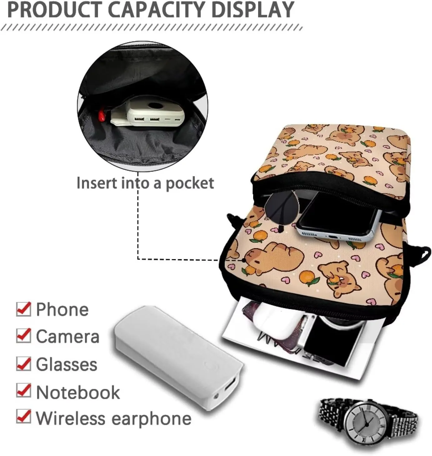 Small Crossbody Bags for Women Men Small Messenger Bag Purses Fanny Pack Wallet Bag Coin Purse Backpack Handbag