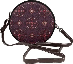 Small Crossbody Bags for Women Round Purses PU Leather Shoulder Bag with Adjustable Strap