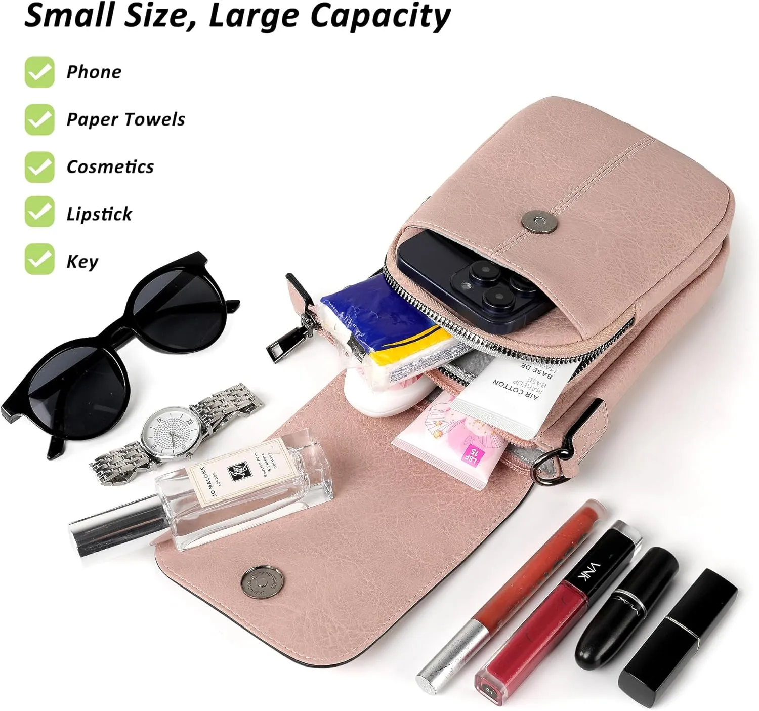 Small Crossbody Bags for Women, Small Purses for Women with Card Slots Phone Purse mit Adjustable Strap