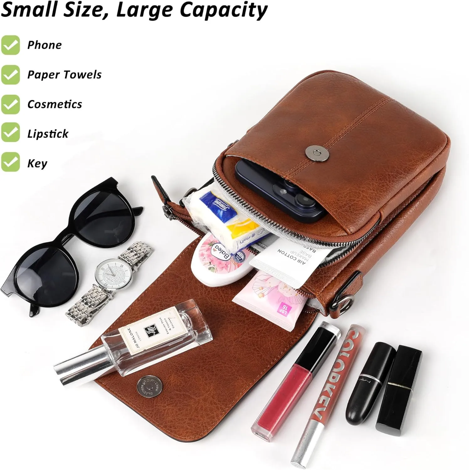 Small Crossbody Bags for Women, Small Purses for Women with Card Slots Phone Purse mit Adjustable Strap