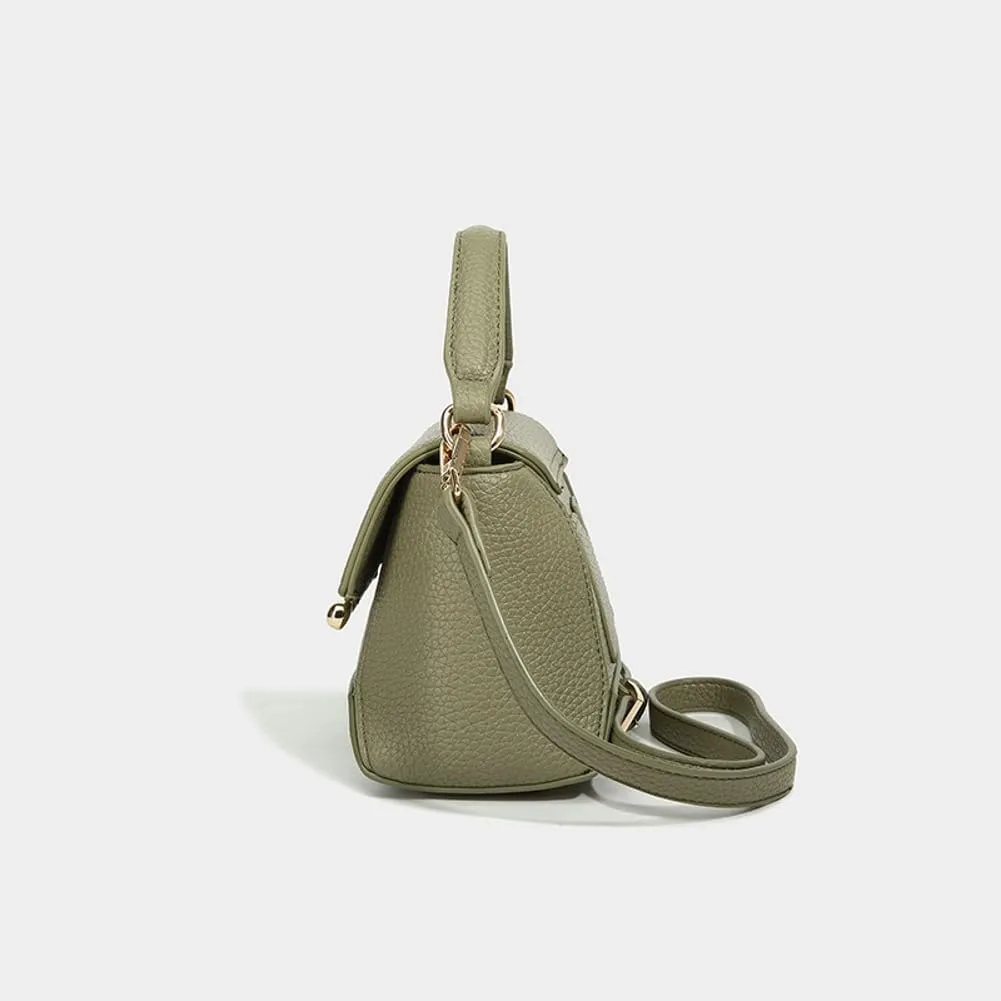 Small Crossbody Bags for Women Trendy Leather Top-handle Handbags Satchels Designer Mini Shoulder Purse with Flap 2025