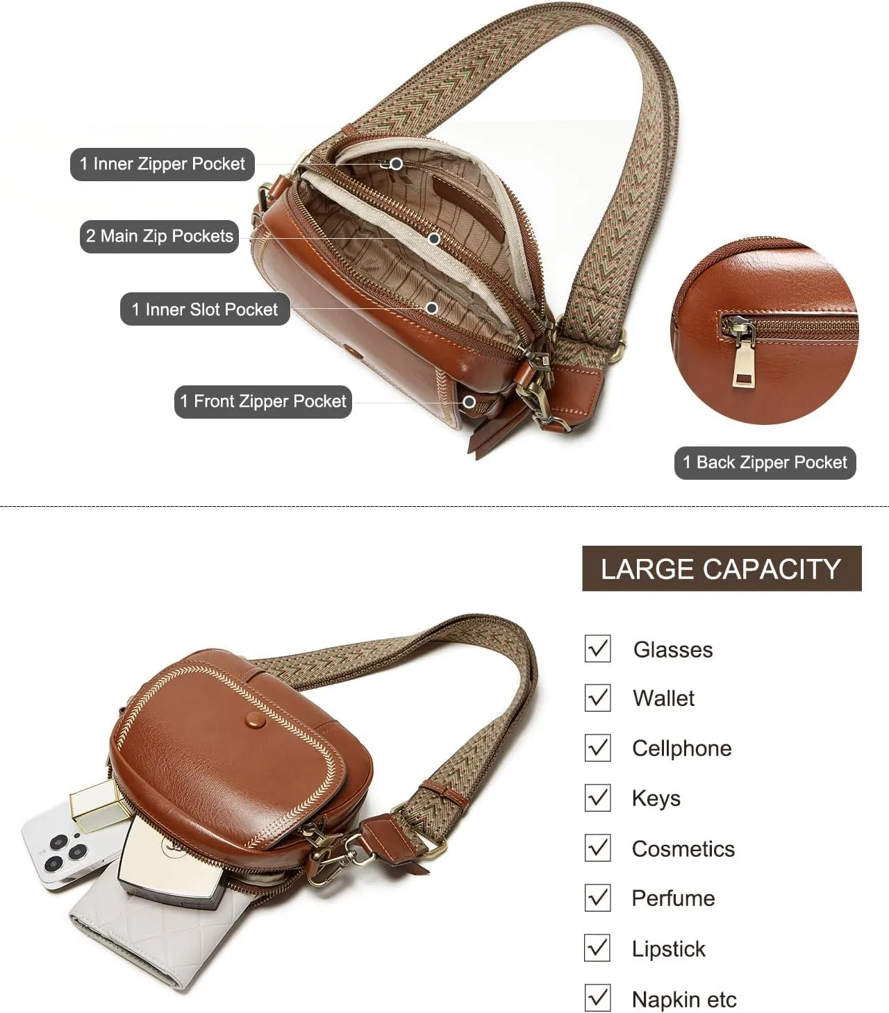 Small Crossbody Bags for women,Soft Leather Cell Phone Purse Lightweight,Little Crossbody Purses Women Trendy with Card slots