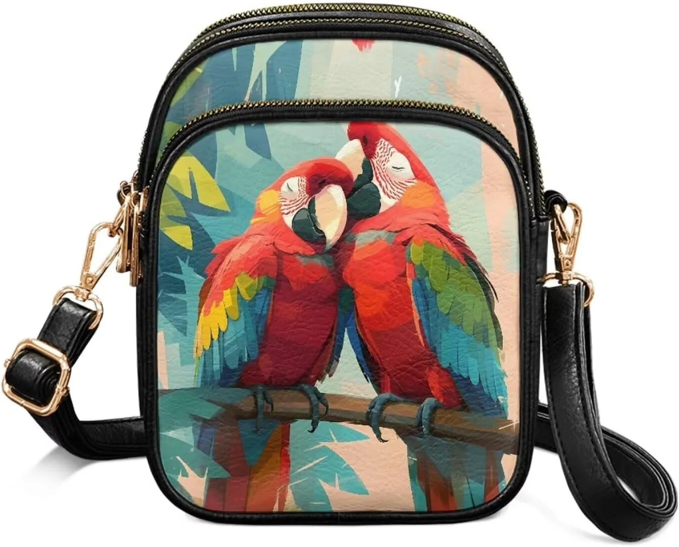 Small Crossbody Bags PU Leather Shoulder Handbags for Women, Travel Wallet Zipper Phone Pouch with Shoulder Strap