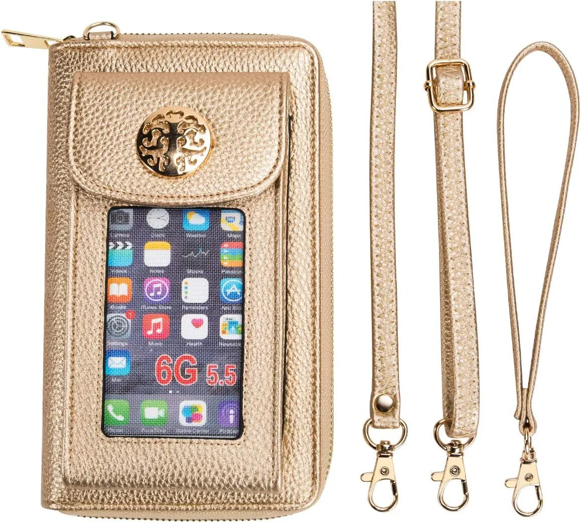 Small Crossbody Purse Cell Phone Wristlet Wallet for Women RFID