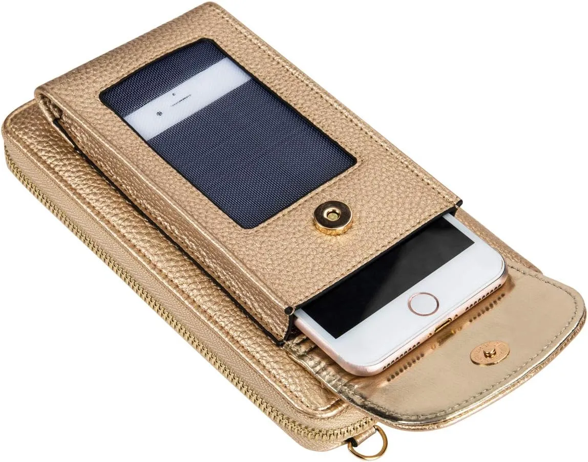 Small Crossbody Purse Cell Phone Wristlet Wallet for Women RFID