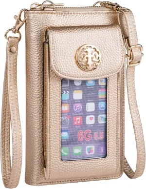 Small Crossbody Purse Cell Phone Wristlet Wallet for Women RFID