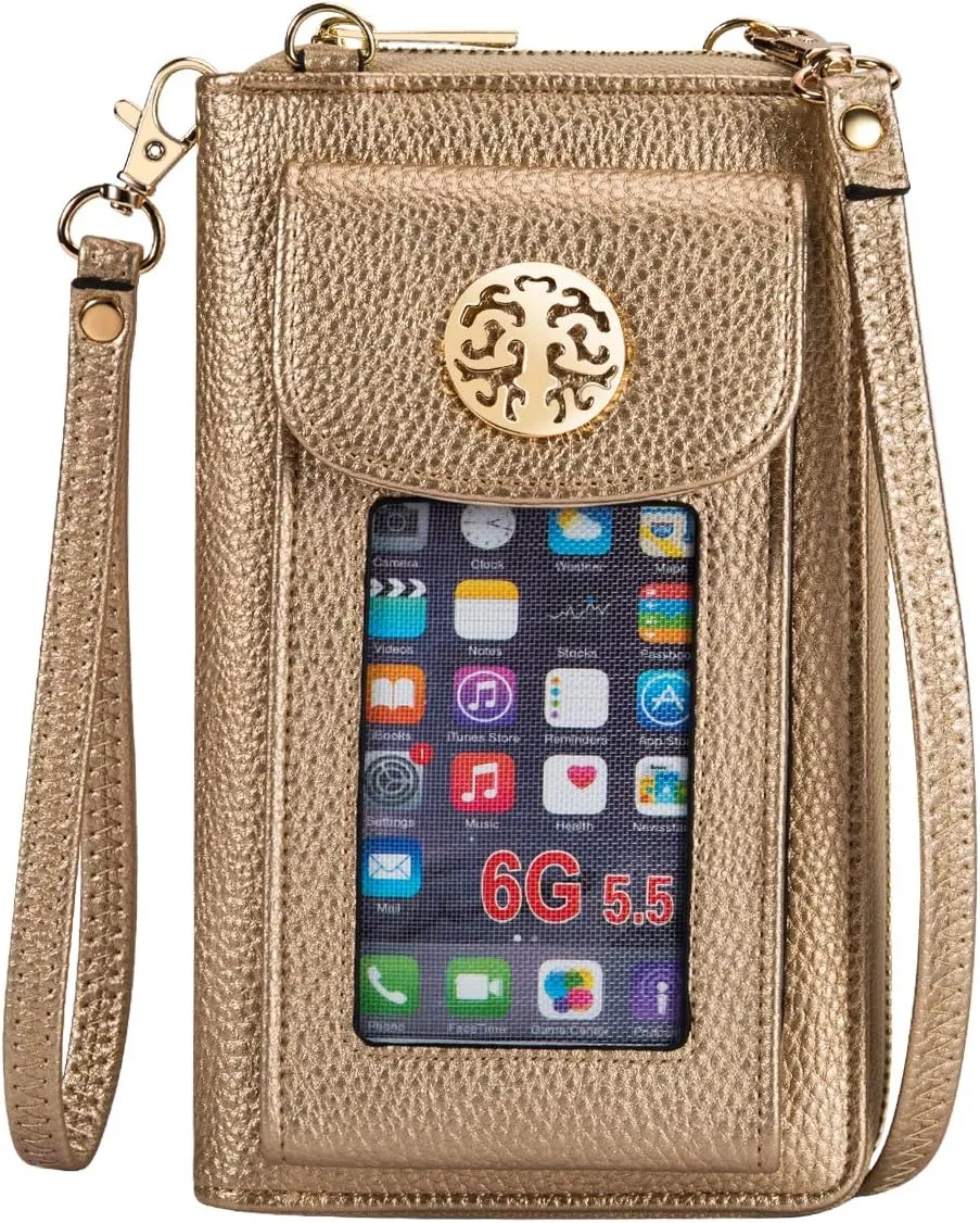 Small Crossbody Purse Cell Phone Wristlet Wallet for Women RFID