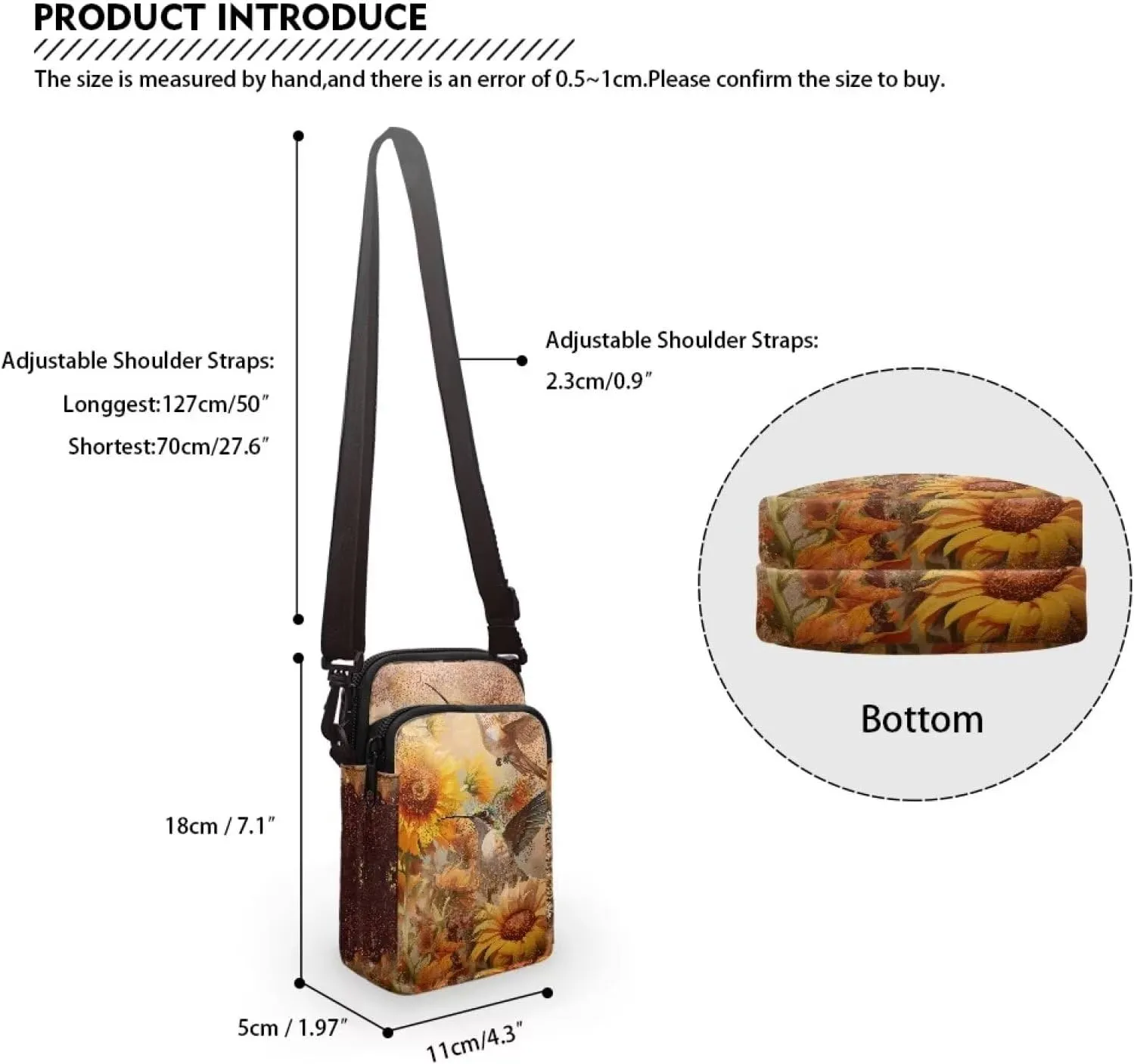 Small Crossbody Wallet Phone Bag Women Mini Crossbody Purse Cell Phone Shoulder Bag Mini Wallet Over Shoulder Strap