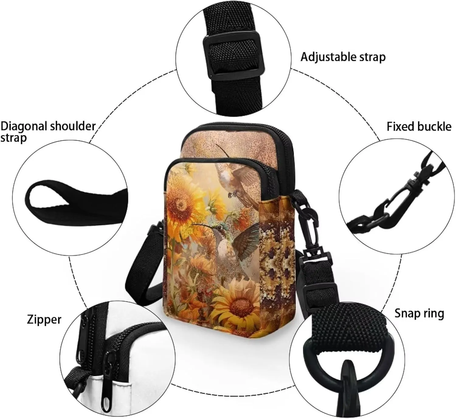 Small Crossbody Wallet Phone Bag Women Mini Crossbody Purse Cell Phone Shoulder Bag Mini Wallet Over Shoulder Strap