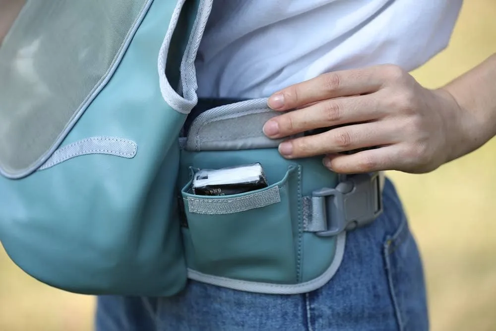 Small Dog Cat Carrier Sling Hand Free Puppy Outdoor Travel Portable Bag Foldable Single Shoulder Bag for Dogs Cats (M, Green)