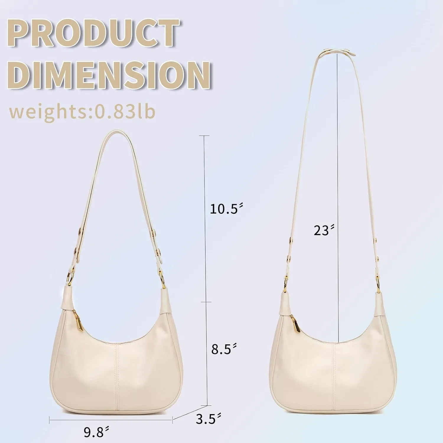 Small Hobo Bags Retro Crescent Shoulder Purse Women Soft Crossbody Handbag