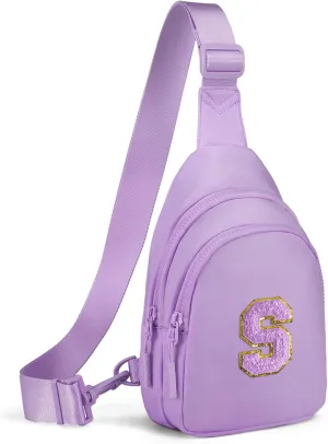 Small Initial Sling Bag for Girls & Women - Cute Crossbody Fanny Pack Gift