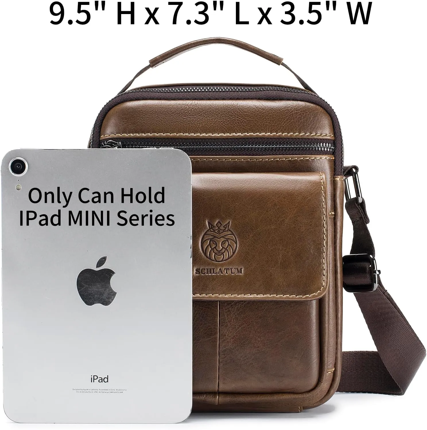 Small Leather Messenger Bag for Men, Men's Shoulder Bag, Small Leather Man Bag Crossbody, Man Purse Casual Handbag