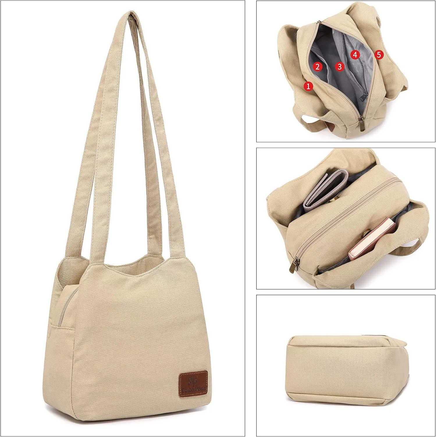 Small Mini Shoulder Bag Hippie Top Zip Canvas Sling Bag Jacquard cloth Handmade Bags