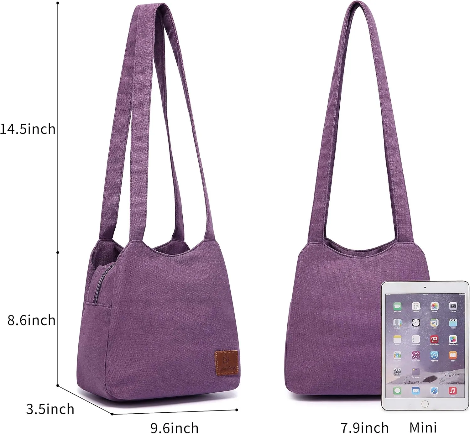 Small Mini Shoulder Bag Hippie Top Zip Canvas Sling Bag Jacquard cloth Handmade Bags