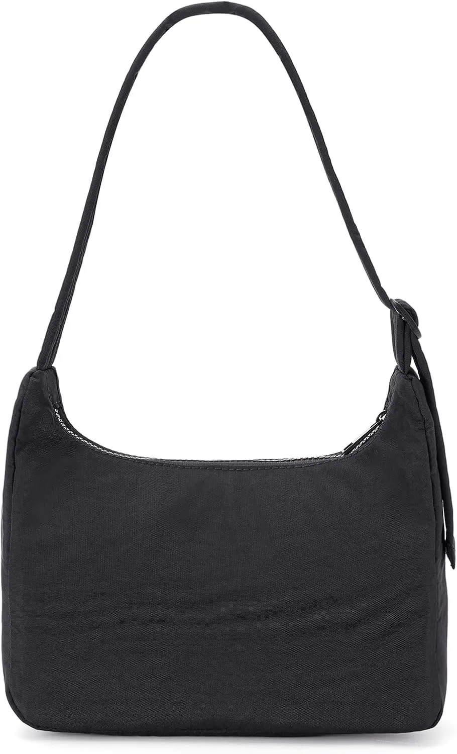 Small Nylon Shoulder Bag for Women Mini Crescent Purse with Adjustable Quilted Strap for Travel Casual Everyday