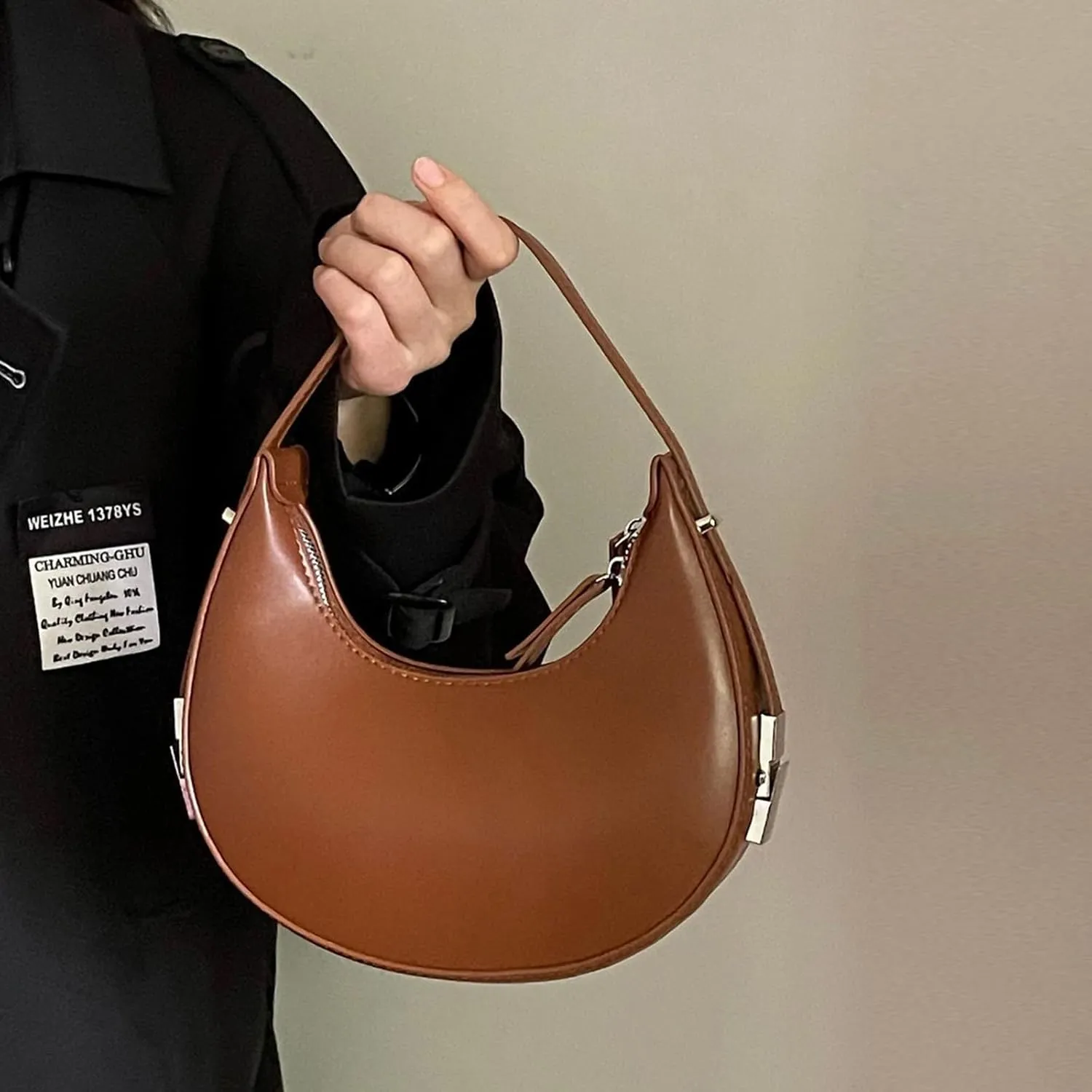 Small Purse for women,Trendy Cute Shoulder Bags Small Clutch Hobo Tote Handbag With Double Zipper Closure