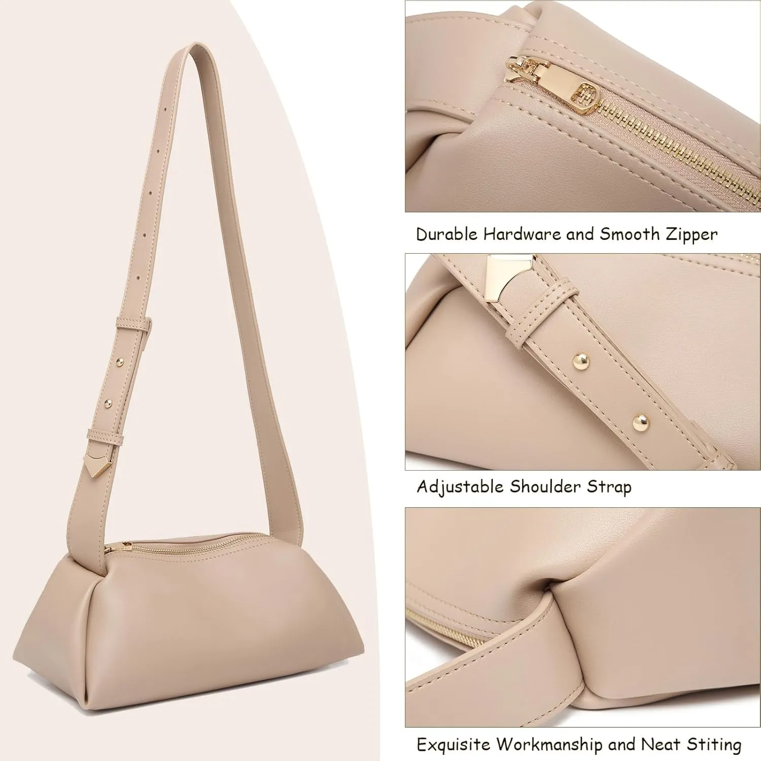 Small Shoulder Crossbosy Bag for Women, Soft Handbag Purse