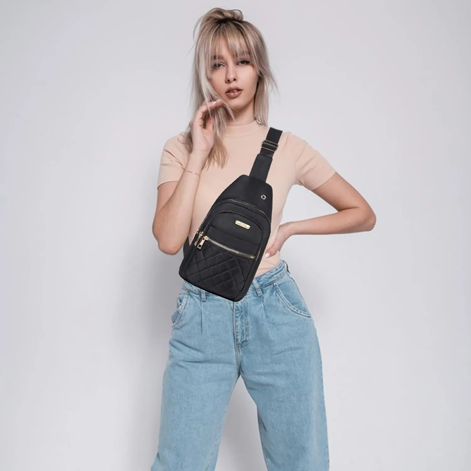 Small Sling Backpack Crossbody Sling Bag, Chest Bag Daypack Fanny Pack Cross Body Bag for Outdoors Hiking Traveling