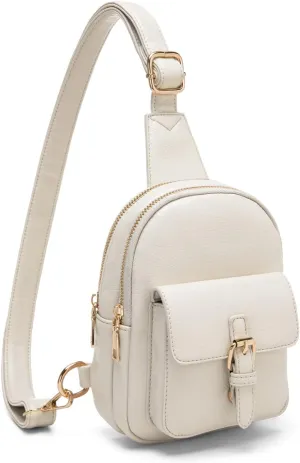 Small Sling Bag Fanny Pack for Girls Vegan Leather 3 Pockets Crossbody Purse for Women Gift for Teen Girls Stuff