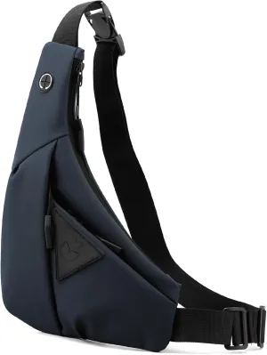 Small Sling Shoulder Crossbody Bag Men Women, Lightweight Anti-theft One Strap Casual Chest Bag Slim Backpack for Outdoor Walking Trip Hiking Biking Blue