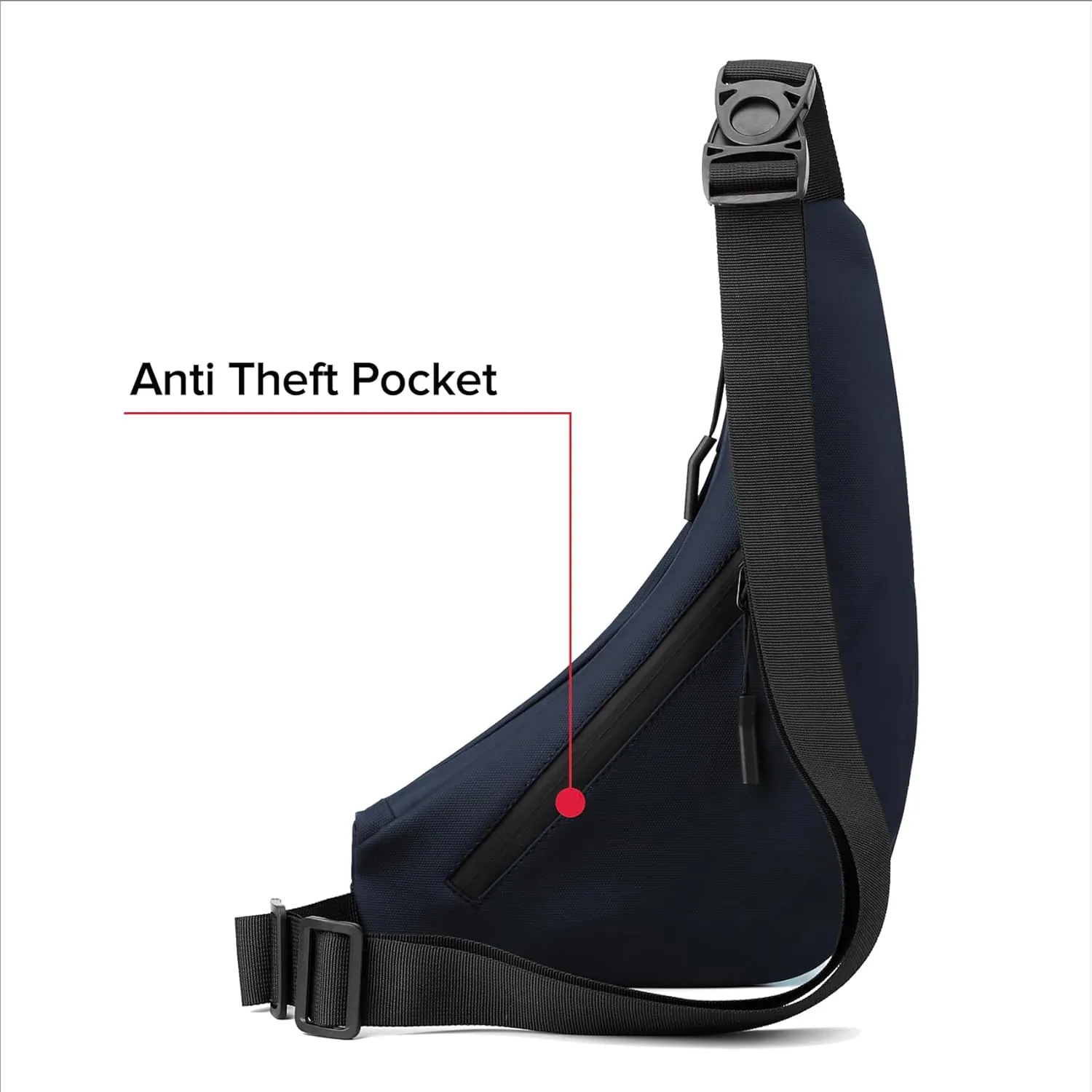 Small Sling Shoulder Crossbody Bag Men Women, Lightweight Anti-theft One Strap Casual Chest Bag Slim Backpack for Outdoor Walking Trip Hiking Biking Blue