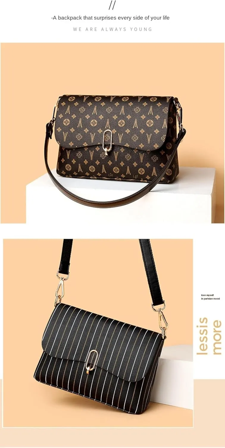 Small Square Bag, Fashion Shoulder Bag, Retro Atmosphere Shoulder Crossbody Bag For Work, Leisure And Travel. CA/Brown