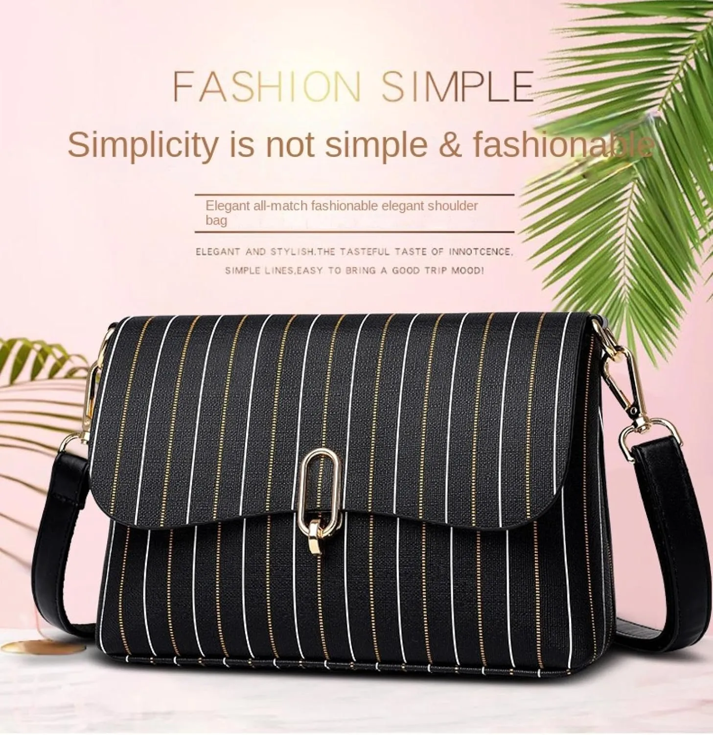 Small Square Bag, Fashion Shoulder Bag, Retro Atmosphere Shoulder Crossbody Bag For Work, Leisure And Travel. CA/Brown