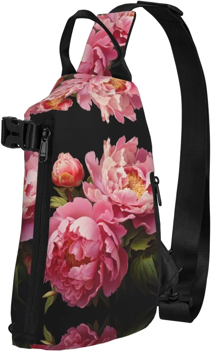 Snowman Christmas Tree Print Lightweight Adjustable Crossbody Backpack Daypack For Men,Women Sling Bag