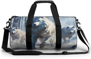 Snows Wolves Travel Duffel Bag Gym Bags Sports Tote Shoulder Weekender Handbag for Men Women