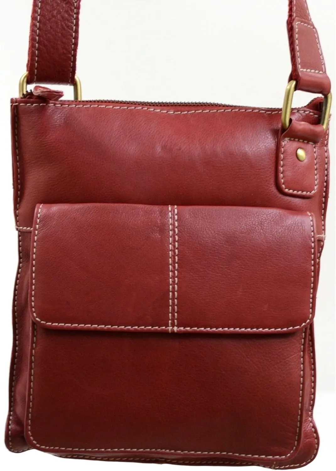 SNUGRUGS Ladies Butter Soft Premium Leather Cross Body Bag with Adjustable Shoulder Strap