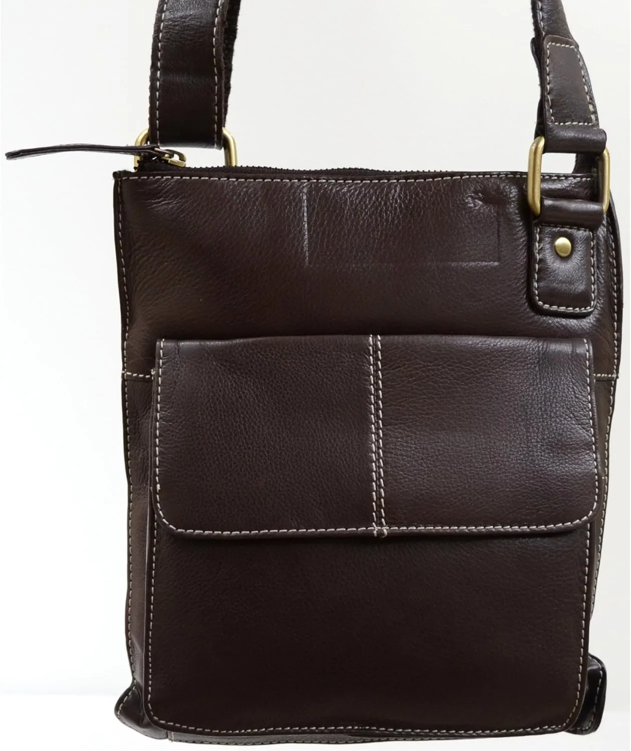 SNUGRUGS Ladies Butter Soft Premium Leather Cross Body Bag with Adjustable Shoulder Strap