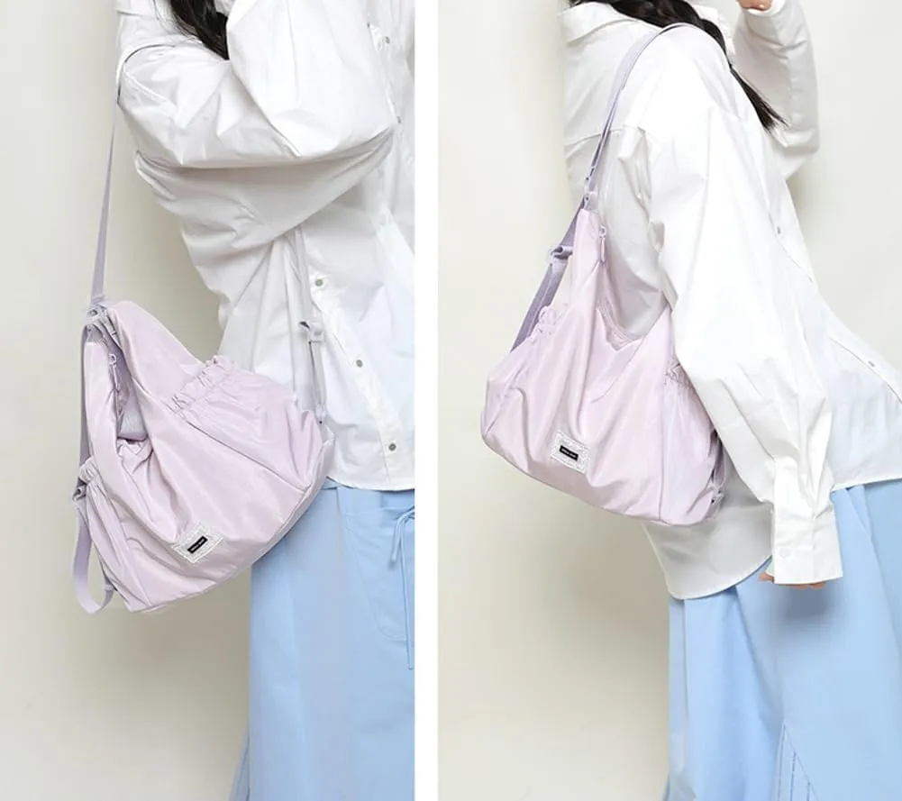 Soft Fabric Crossbody Bag for Women Large Shoulder Handbag Lightweight Tote Purse College Travel Work