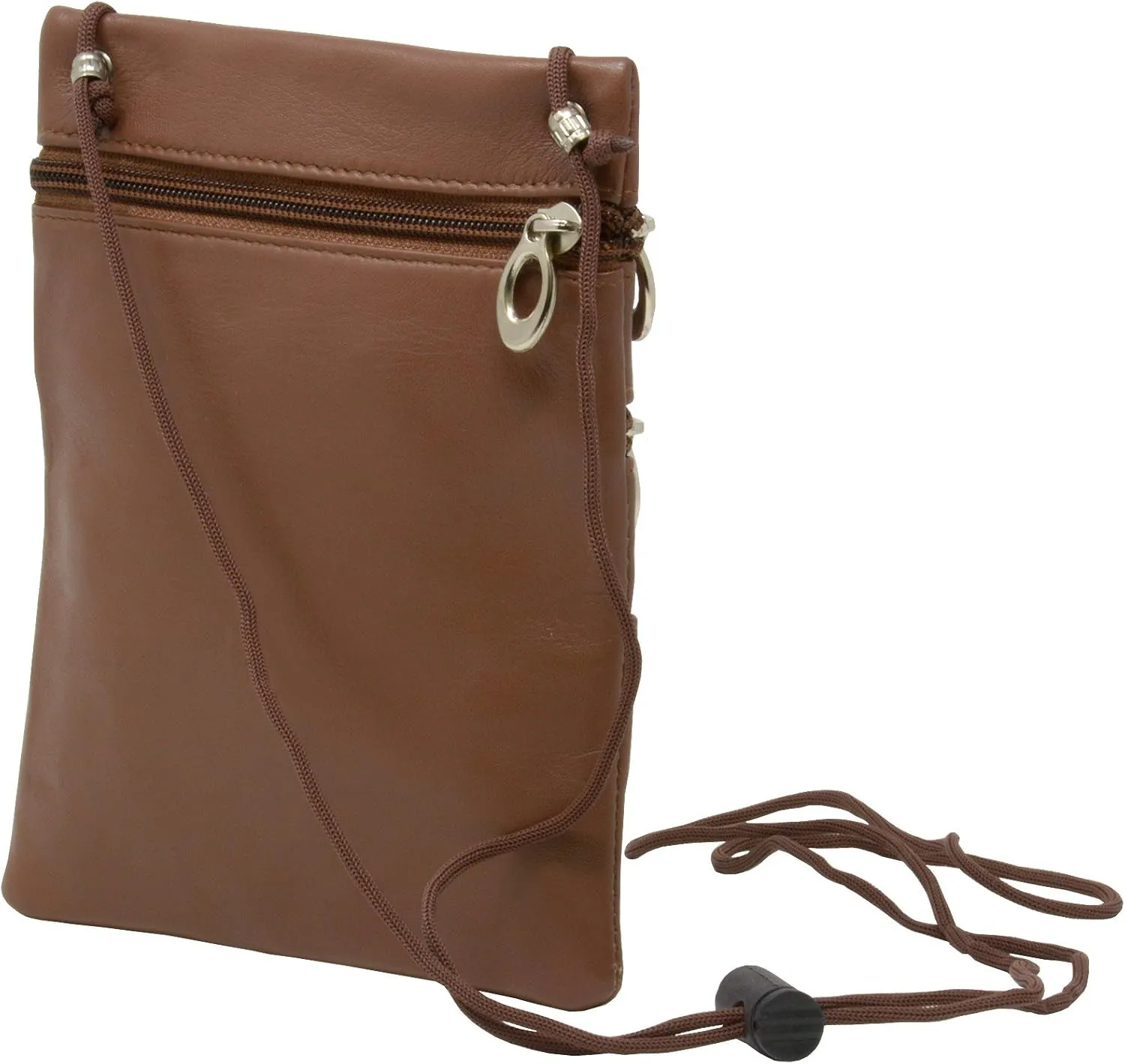 Soft Leather Purse Organizer Shoulder Bag 4 Pocket Micro Handbag Travel Wallet