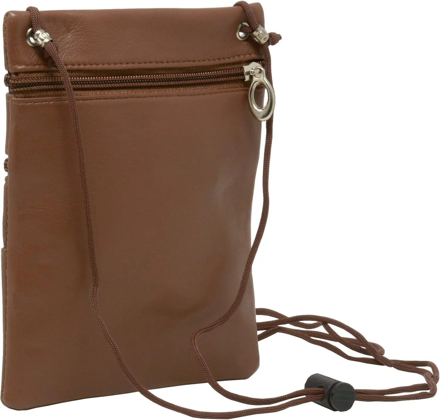 Soft Leather Purse Organizer Shoulder Bag 4 Pocket Micro Handbag Travel Wallet
