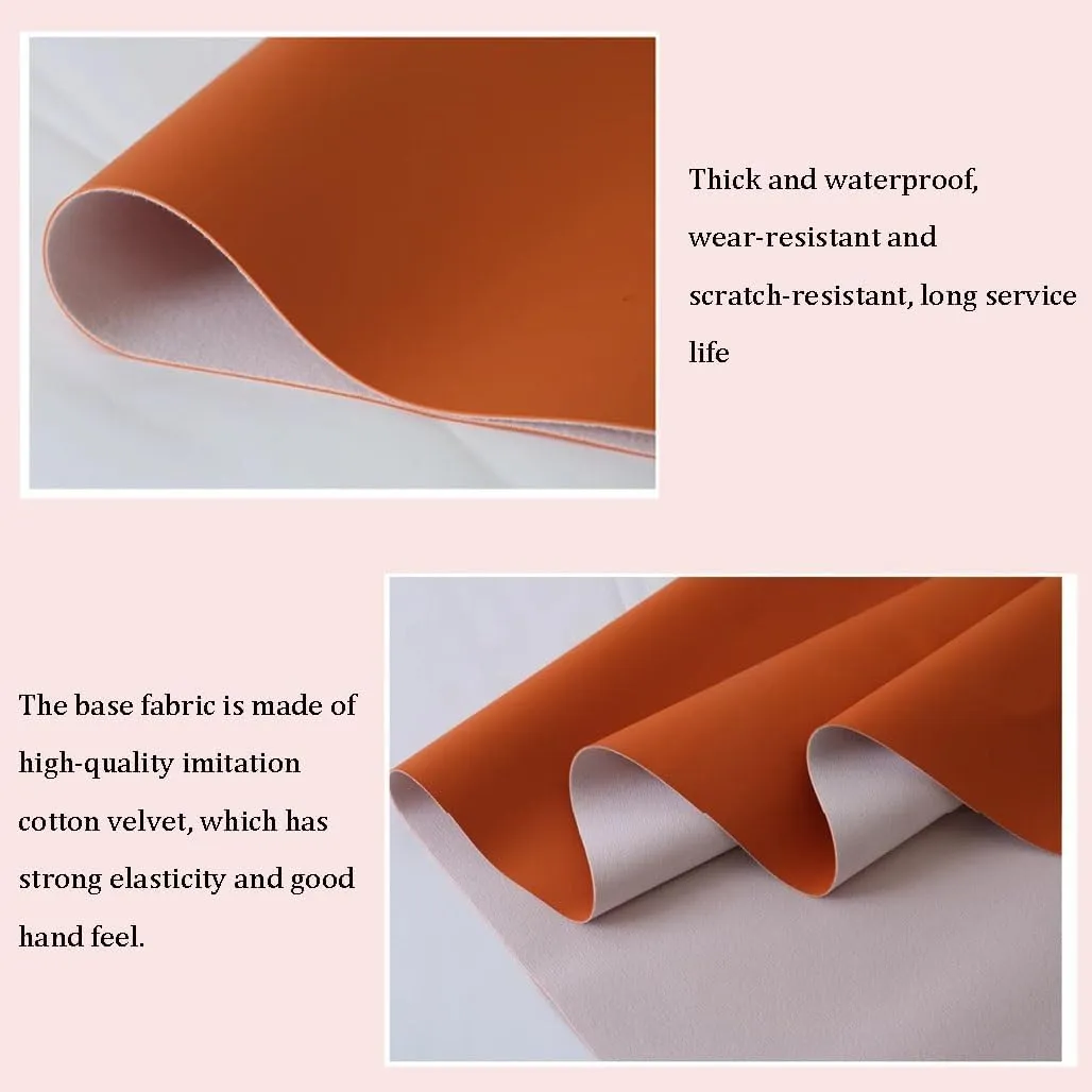Soft PU Leather Fabric,1.0mm Thick Artificial Material, Suitable for DIY Sewing Crafts Such as Handbags, Interior Decorations(Off-White,1.38X3m)