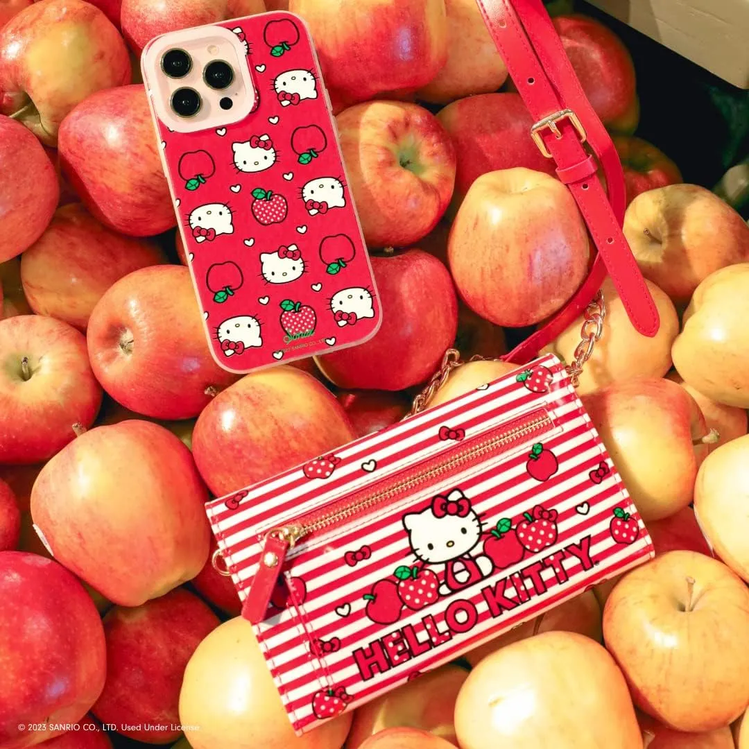 Sonix x Sanrio Wallet Case for iPhone 14 Pro | Compatible with MagSafe | 10ft Drop Tested | Glossy Patent Wallet Crossbody | Hello Kitty Apples