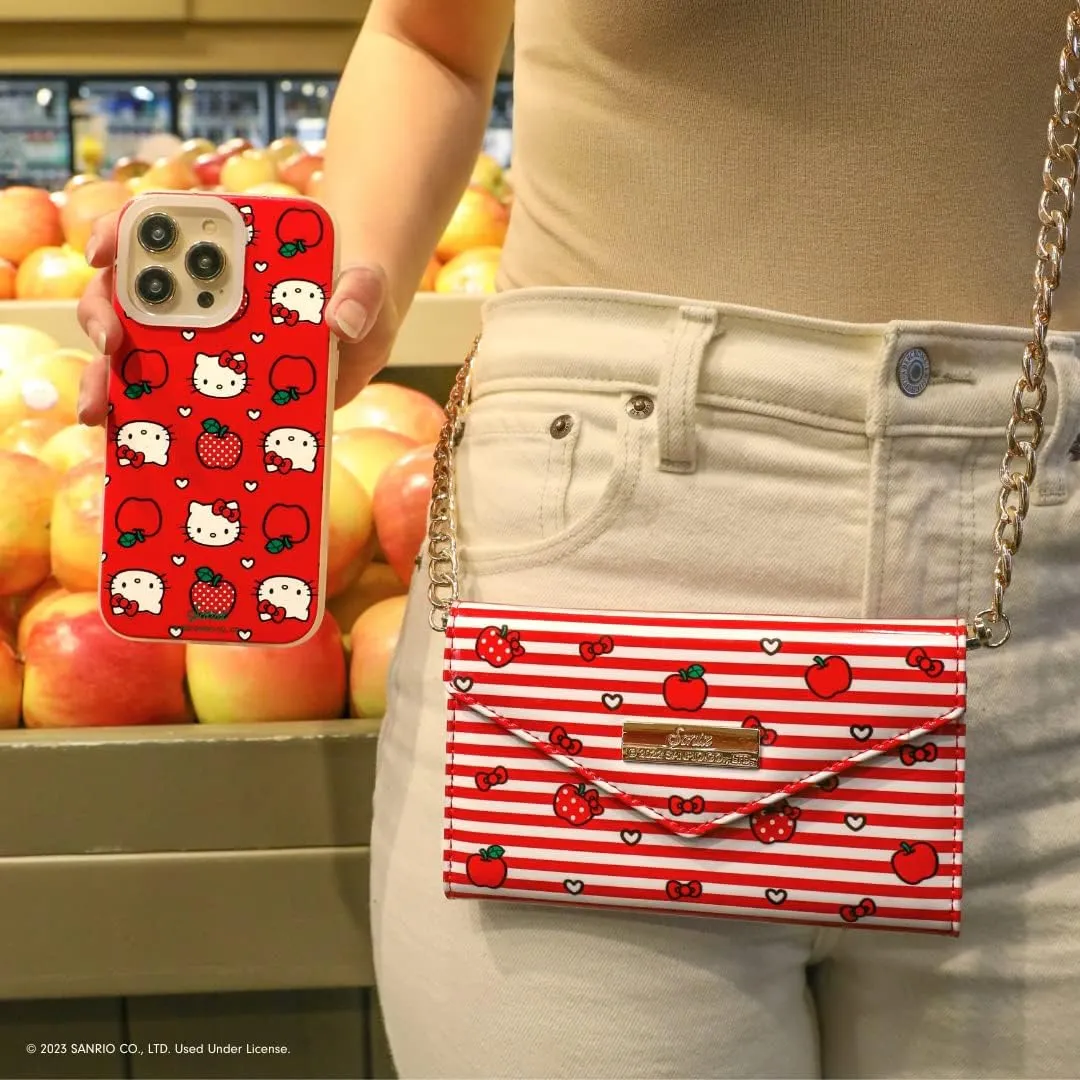 Sonix x Sanrio Wallet Case for iPhone 14 Pro | Compatible with MagSafe | 10ft Drop Tested | Glossy Patent Wallet Crossbody | Hello Kitty Apples