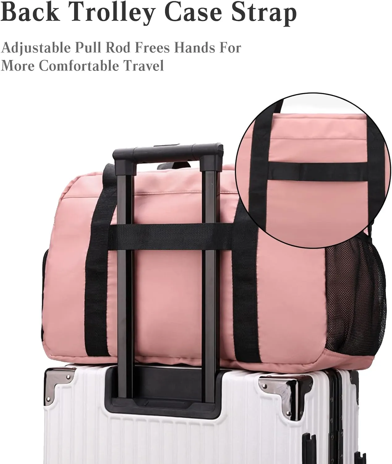 Sport Duffel Bag Travel Duffel Bag for Women/Men Large Gym Tote Bag Ultra-Light Weekend Shoulder Bag Overnight Bag Hospital Bag Carry On Luggage with Shoes Compartment and Wet Pocket Black